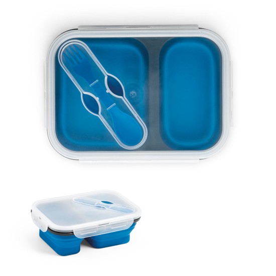 Marmita hermética retrátil em silicone e PP (480 e 760 mL) Personalizada