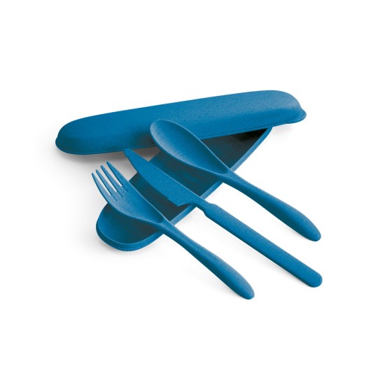 Conjunto de 3 de talheres em fibra de bambu e PP Personalizado