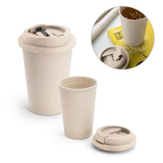 Copo de viagem em fibra de bambu e PP 380 mL Personalizado