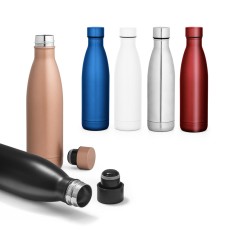 Garrafa em aço inox de parede dupla térmica, isolada a vácuo 500 mL Personalizada