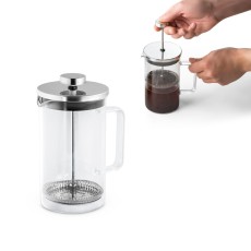 Cafeteira em vidro borossilicato com tampa em aço inox 600 mL Personalizada
