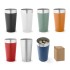 Copo de viagem em aço inox térmico, com parede dupla isolada a vácuo 540 mL Personalizado