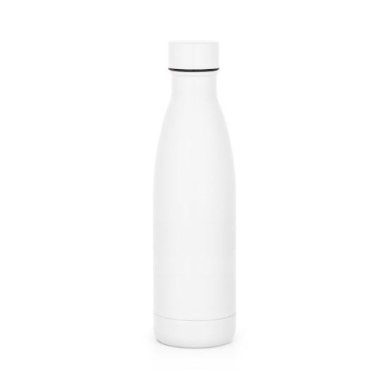 Garrafa térmica em aço inox 90% reciclado com parede dupla, isolada a vácuo e acabamento em mate 520 mL Personalizada