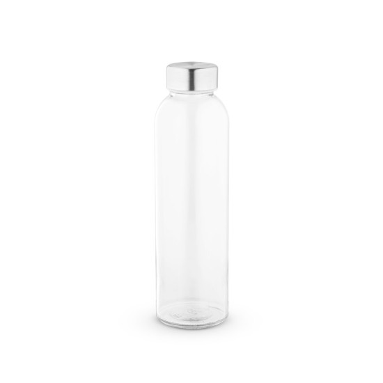 Squeeze em vidro com tampa em aço inox 500 mL Personalizado