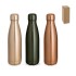 Garrafa em aço inox de parede dupla térmica, isolada a vácuo e acabamento metalizado 510 mL Personalizada