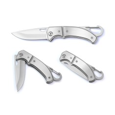 Canivete em aço inox e metal com fecho de segurança Personalizado