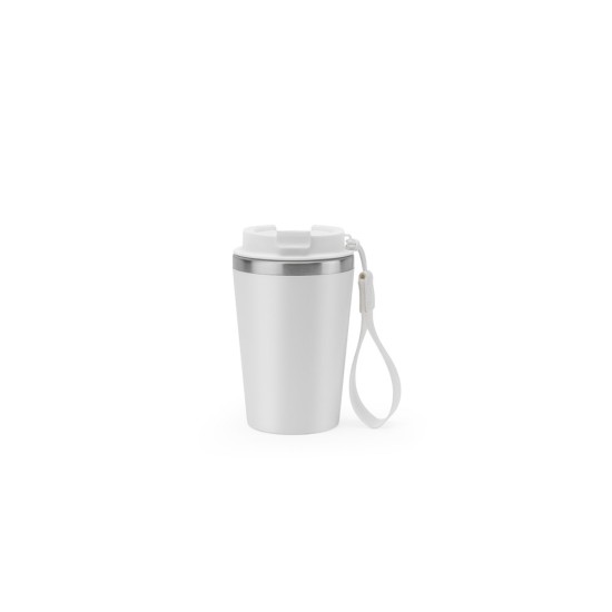 Copo de viagem em aço inox 90% reciclado com parede dupla e acabamento em mate 440 mL Personalizado