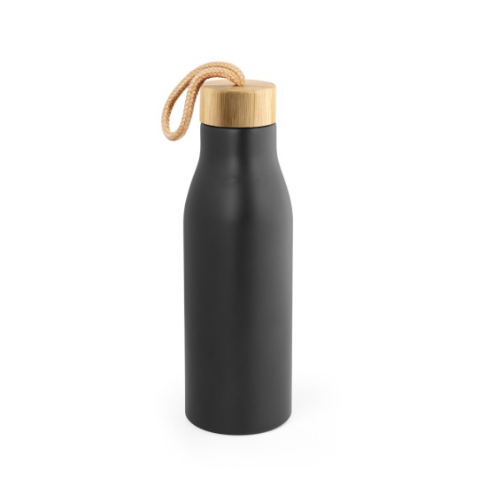 Squeeze em aço inox 90% reciclado, de parede simples e acabamento em mate 570 mL Personalizado