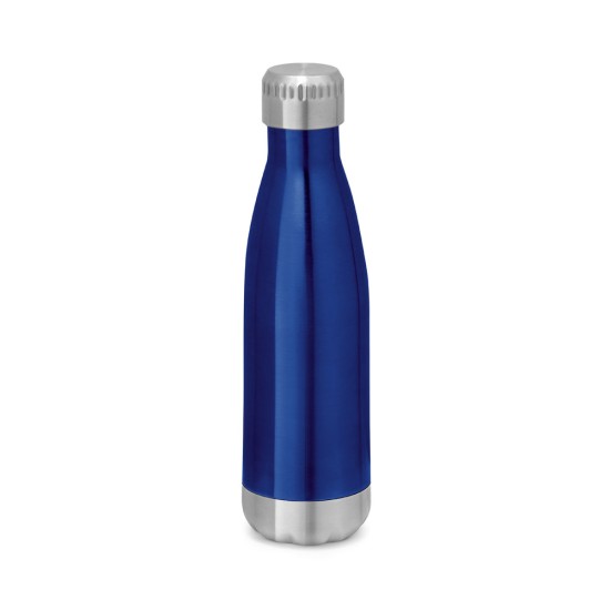 Garrafa em aço inox de parede dupla térmica, isolada a vácuo, com tampa em aço inox 510 mL Personalizada