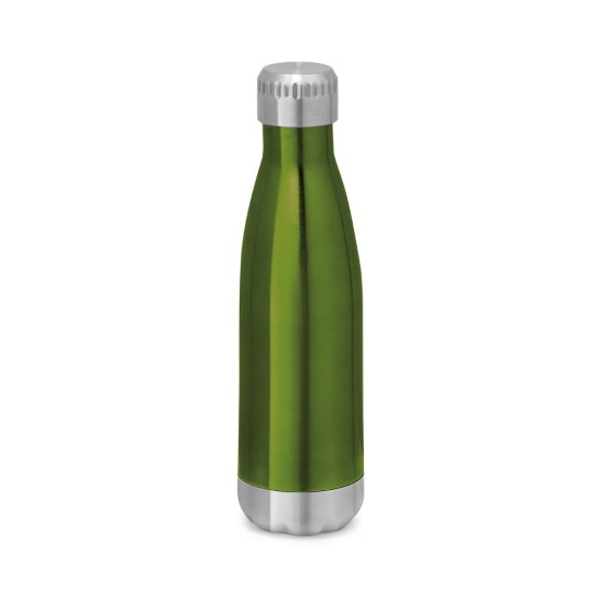 Garrafa em aço inox de parede dupla térmica, isolada a vácuo, com tampa em aço inox 510 mL Personalizada
