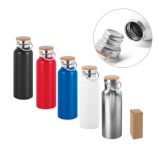 Garrafa em aço inox de parede dupla térmica, isolada a vácuo 570 mL Personalizada