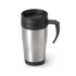 Caneca de viagem térmica de aço inox e PP, de parede dupla isolada a ar 420 mL Personalizada