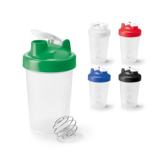 Shaker em HDPE com tampa flip top em PP 550 mL Personalizado