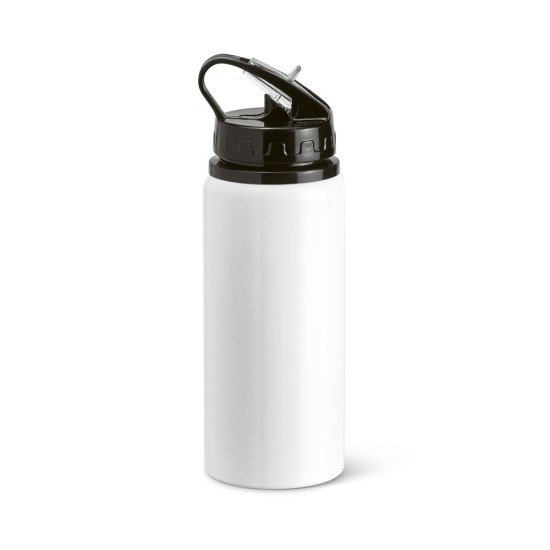 Squeeze em alumínio e tampa PP, com bico de canudo flip e canudo 670 mL Personalizado