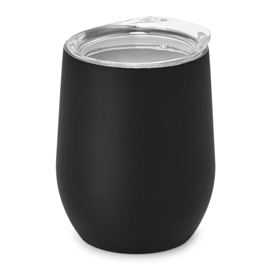 Copo de viagem em aço inox, térmico com parede dupla isolada a vácuo e acabamento mate 400 mL Personalizado