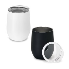 Copo de viagem em aço inox, térmico com parede dupla isolada a vácuo e acabamento mate 400 mL Personalizado