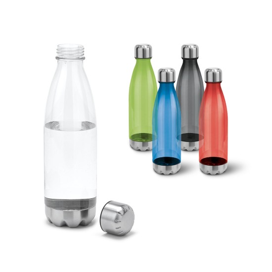 Squeeze em AS, com tampa e base em aço inox 700 mL Personalizado