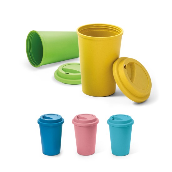 Copo para viagem em fibra de bambu (60%) e PP (40%) 450 mL Personalizado