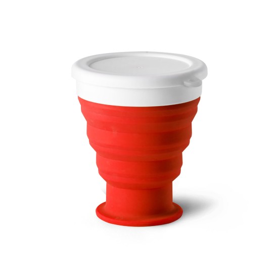 Copo de viagem em silocone e PP 400 mL Personalizado