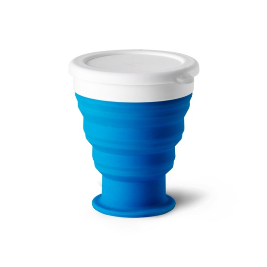 Copo de viagem em silocone e PP 400 mL Personalizado