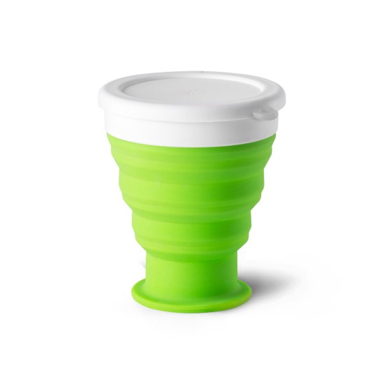 Copo de viagem em silocone e PP 400 mL Personalizado