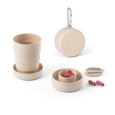 Copo de viagem retrátil em fibra de bambu (50%) e PP (50%) 210 mL Personalizado