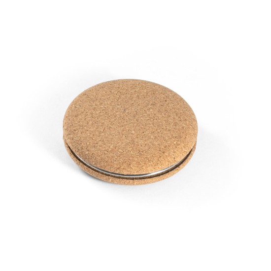 Espelho de bolso duplo em cortiça Personalizado