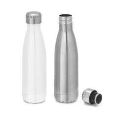 Garrafa para sublimação em aço inox de parede dupla térmica, isolada a vácuo, com tampa em aço inox 510 mL Personalizada