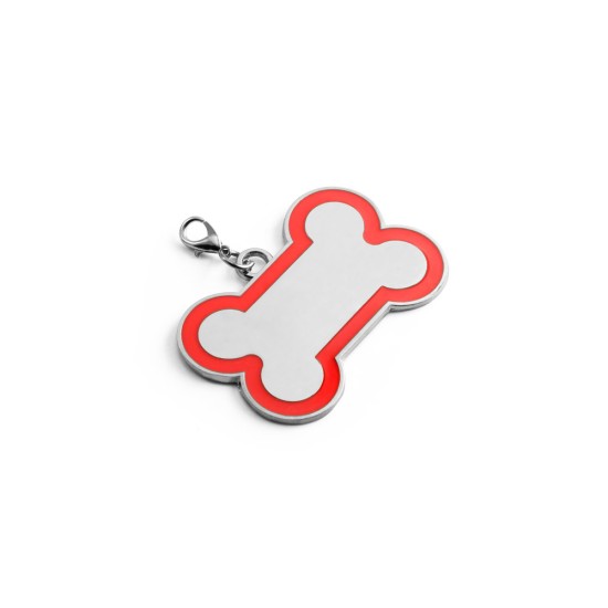 Chaveiro em formato de osso com linha colorida à volta Personalizado