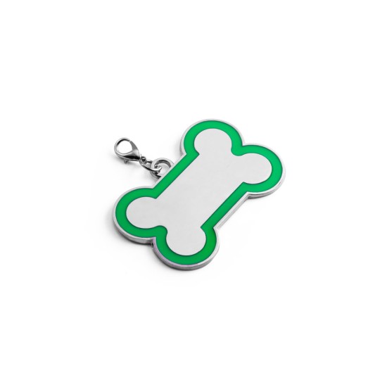 Chaveiro em formato de osso com linha colorida à volta Personalizado