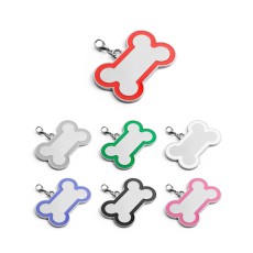 Chaveiro em formato de osso com linha colorida à volta Personalizado