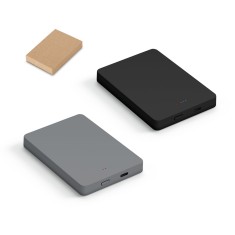 Bateria portátil de carregamento rápido em ABS 100% reciclado com acabamento em mate e capacidade de 10'000 mAh Personalizada