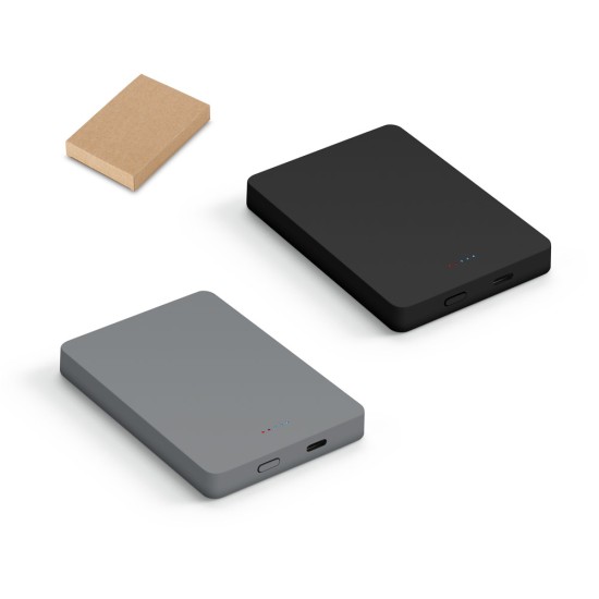 Bateria portátil de carregamento rápido em ABS 100% reciclado com acabamento em mate e capacidade de 10'000 mAh Personalizada