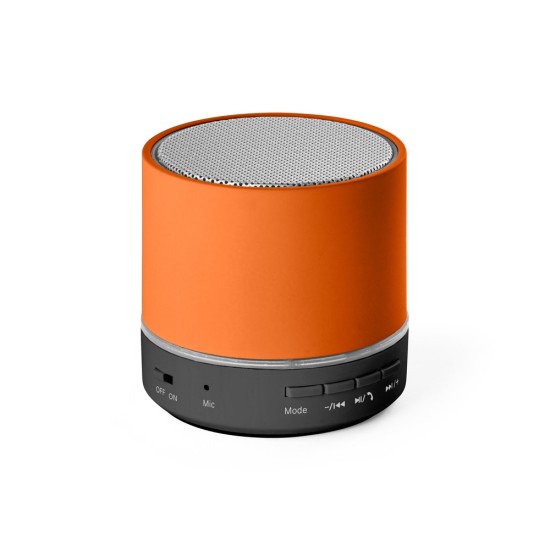 Caixa de som portátil em ABS 100% reciclado com microfone e autonomia de 4h30 Personalizada