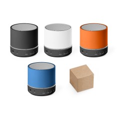 Caixa de som portátil em ABS 100% reciclado com microfone e autonomia de 4h30 Personalizada
