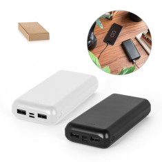 Bateria portátil em ABS 100% reciclado e capacidade de 20'000 mAh Personalizada