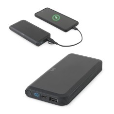 Bateria portátil em ABS 100% reciclado com carregador por indução (wireless) super-rápido 15W e capacidade de 10'000 mAh Personalizada