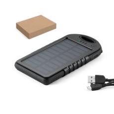 Bateria portátil solar em ABS com painel solar, LED e capacidade de 2'000 mAh Personalizada