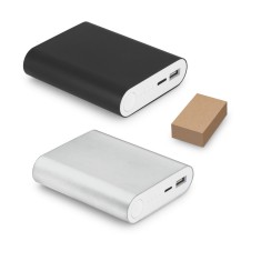 Bateria portátil em alumínio e bateria de lítio com capacidade de 8'000 mAh Personalizada