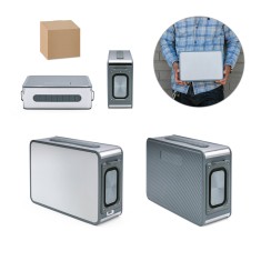 Caixa de som em ABS 100% reciclado com microfone incorporado 5'200 mAh Personalizada