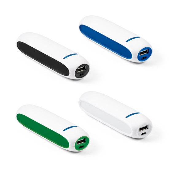 Bateria portátil em ABS e bateria de lítio com capacidade de 1'500 mAh Personalizada