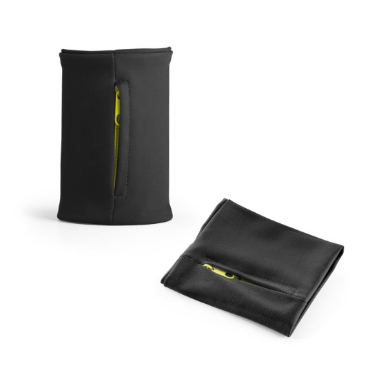 Punho elástico em poliéster com bolso com zíper Personalizado