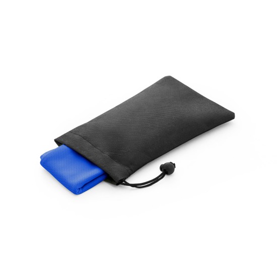 Toalha esportiva refrescante em poliéster 100% reciclado com bolsa em non-woven Personalizada